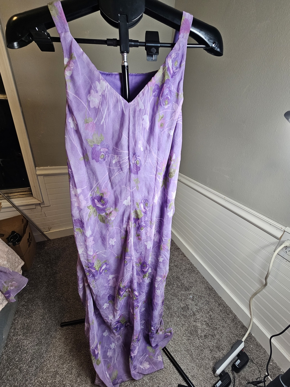 Lavender Floral Maxi Dress By Giorgio Fiorliai 14